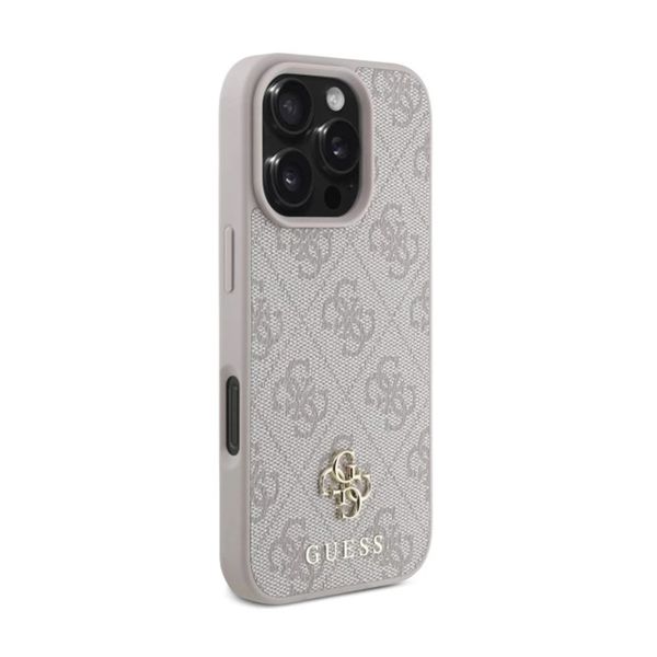 Guess 4G Metal Logo Back Cover MagSafe Apple iPhone 16 Pro - Rosa