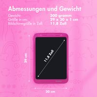 imoshion LCD-Zeichentablett für Kinder - Mit Farbbildschirm und 2 Stiften - Hot Pink