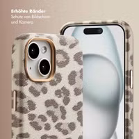 Selencia Sabi Backcover Leopardenmuster mit MagSafe Apple iPhone 15 - Soft Ivory