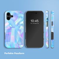 Selencia Vivid Tough Back Cover mit MagSafe für das iPhone 16 - Holographic Blue Dream