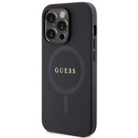 Guess Saffiano MagSafe Back Cover für das iPhone 15 Pro Max - Schwarz