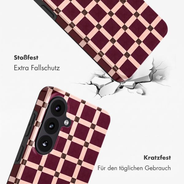 Selencia Vivid Back Cover Samsung Galaxy S26 - Check This Burgundy