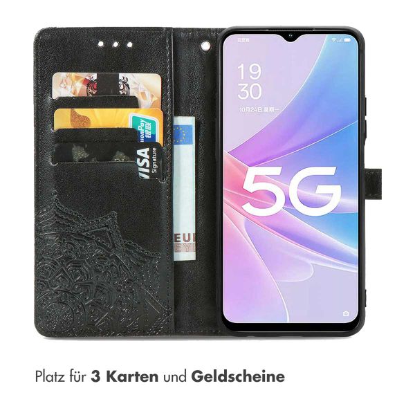 imoshion Mandala Klapphülle für das Oppo A78 (4G) - Schwarz