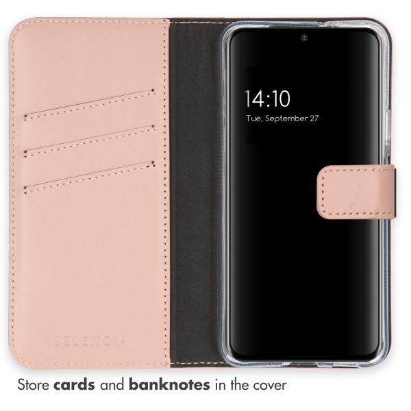 Selencia Echtleder Klapphülle für das Samsung Galaxy S22 - Dusty Pink