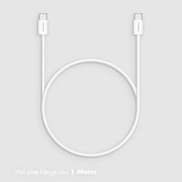 imoshion USB-C-zu-USB-C-Kabel – Geflochten – 1 Meter – Weiß