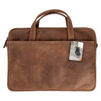 Accezz Leather Laptoptasche 16 Zoll - Cognac