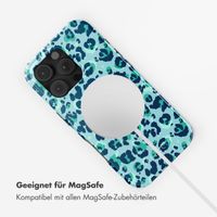 Selencia Vivid Tough Back Cover mit MagSafe für das iPhone 16 Pro Max - Wild Spots Light Blue