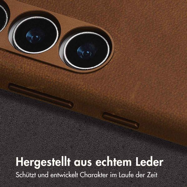 Accezz Vintage Leather Magsafe Backcover Samsung Galaxy S24 / S25 - Tabacco Cognac