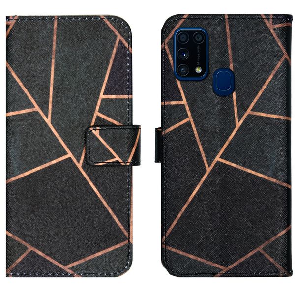 imoshion Design TPU Klapphülle Samsung Galaxy M31 - Black Graphic