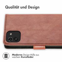 imoshion Luxuriöse Klapphülle Braun für das Samsung Galaxy A03