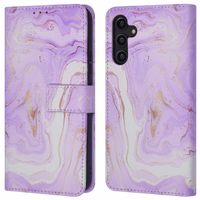 imoshion Design Klapphülle Samsung Galaxy A14 (5G/4G) - Purple Marble