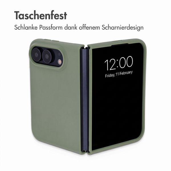 Accezz Liquid Silikoncase mit MagSafe Apple iPhone Duo - Cooper Green