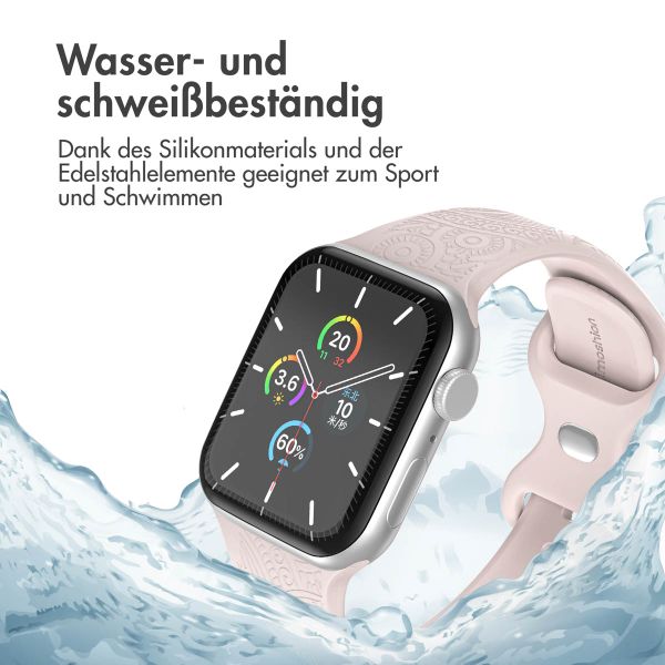 imoshion Graviertes Silikonarmband für die Apple Watch Series 1-9 / SE (38/40/41 mm) | Series 10 (42 mm) - Rosa