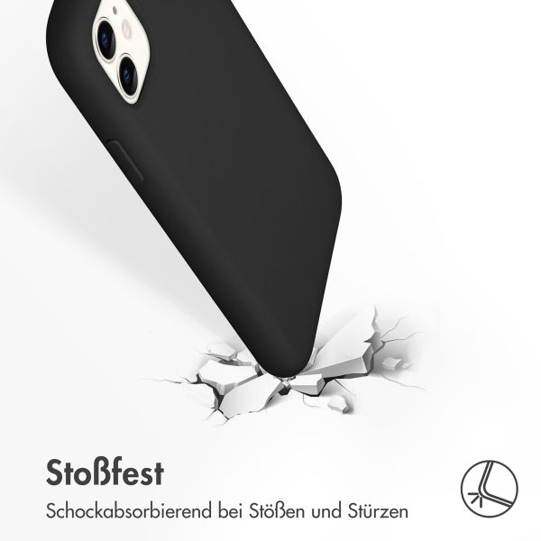 Accezz Liquid Silikoncase Schwarz für das iPhone 11