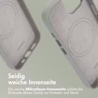 Accezz MagSafe Leather Backcover Apple iPhone 15 - Light Grey