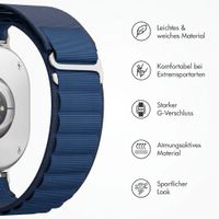 Accezz Nylon Alpine Armband für Samsung Galaxy Watch 9 (40/44mm) / Watch 8 (40/44mm) / Classic (46mm) - Dark Blue