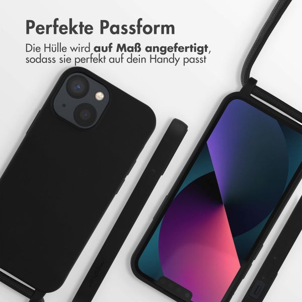 imoshion SilikonHülle mit Band Apple iPhone 13 Mini - Schwarz