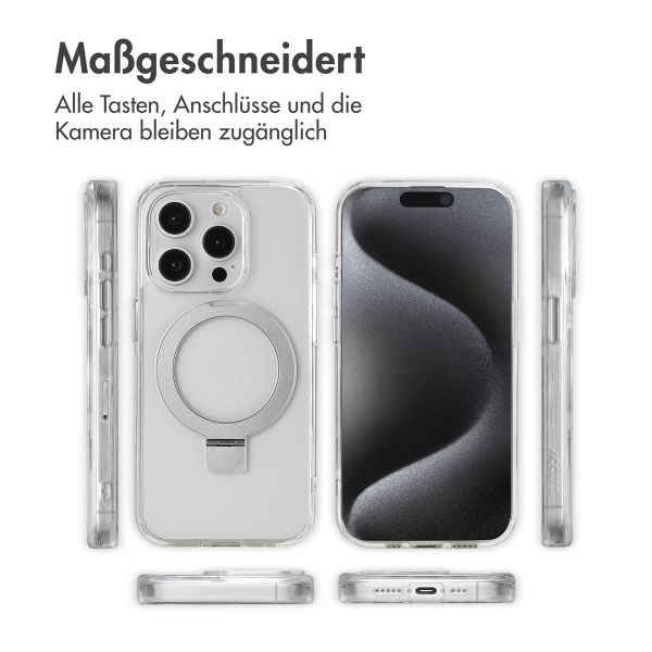 Accezz Ring Stand Backcover mit MagSafe Apple iPhone 15 Pro - Transparent