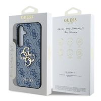 Guess 4G Metal Logo Back Cover Samsung Galaxy S25 - Blau