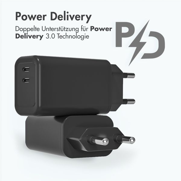 imoshion 35 Watt Ladegerät | Mit 2 USB-C-Anschlüssen - Schwarz
