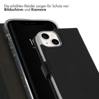 Selencia Echtleder Klapphülle Apple iPhone 14 - Schwarz