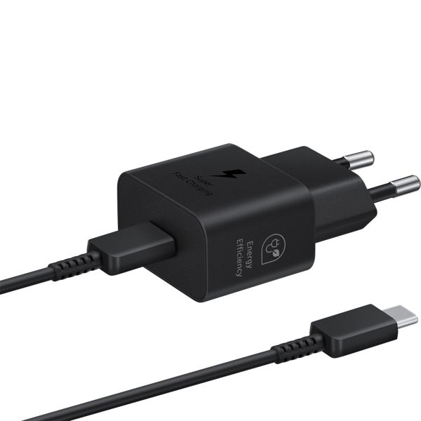 Samsung ﻿Original 25W Efficiency Adapter mit USB-C- auf USB-C-Kabel - 1 Meter - Schwarz