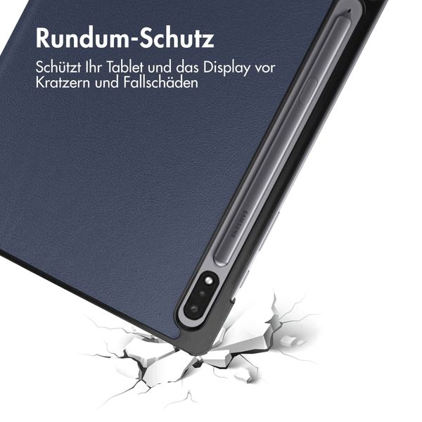 imoshion Trifold Klapphülle Samsung Galaxy Tab S8 / S7 - Dunkelblau