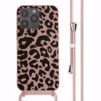 imoshion Silikonhülle design mit Band für das Apple iPhone 14 Pro Max - Animal Pink