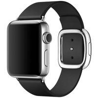 Apple Leather Band Modern Buckle für das  Apple Watch Series 1 t/m 9 / SE (38/40/41 mm) | Series 10 / 11 (42 mm) - Größe S - Black