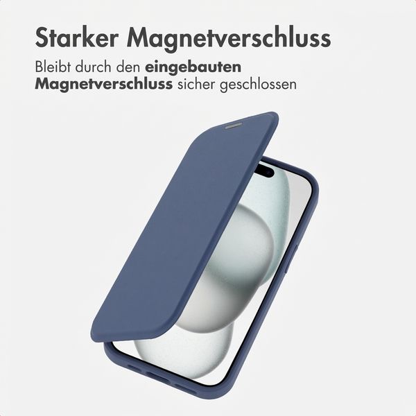 imoshion Transparente Bookcase mit MagSafe Apple iPhone 15 - Blau