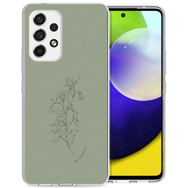 imoshion Design Hülle für das Samsung Galaxy A53 - Floral Green