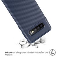 imoshion Carbon-Hülle für das Samsung Galaxy S10 - Blau