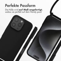 imoshion Silikonhülle mit Band für das Apple iPhone 16 Pro - Schwarz