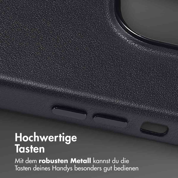 Accezz MagSafe Leather Backcover für das Apple iPhone 14 Pro - Onyx Black