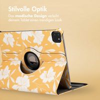 imoshion 360° drehbare Design Klapphülle für das iPad Pro 11 (2018/2020/2021/2022) - Yellow Flowers