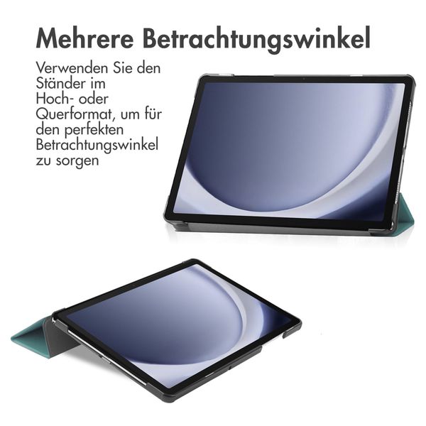 imoshion Trifold Klapphülle Samsung Galaxy Tab A9 Plus - Dunkelgrün