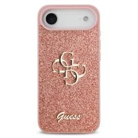 Guess 4G Metal Logo Back Cover mit Glitter Apple iPhone Air - Rosa