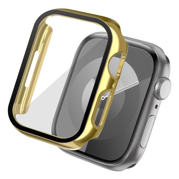 imoshion Full Cover glänzendes Hard Case für die Apple Watch Series 7 / 8 / 9 – 45 mm – Gold