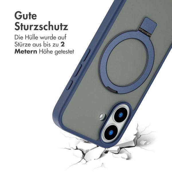 Accezz Ring Stand Backcover mit MagSafe iPhone 16 - Blau