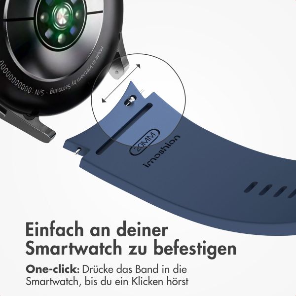 imoshion Silikonarmband für Samsung Galaxy Watch 4 / 5 / 6 / 7 (20 mm) - Dunkelblau