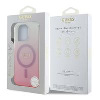 Guess MagSafe IML Glitter Gradient Case für das iPhone 16 Pro - Pink