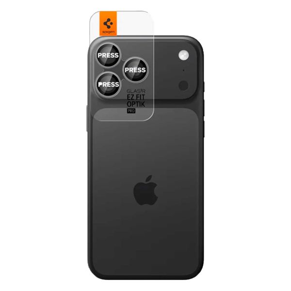 Spigen GLAStR Kamera Schutzglas 2er Pack für das Apple iPhone 17 Pro / 17 Pro Max / 16 Pro / 16 Pro Max / 15 Pro / 15 Pro Max / 14 Pro / 14 Pro Max - Grau