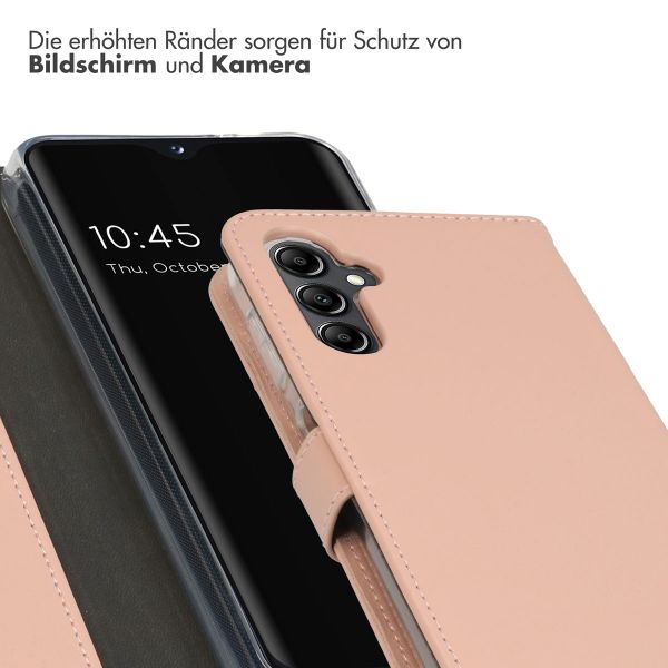 Selencia Echtleder Klapphülle für das Samsung Galaxy A14 (5G/4G) - Dusty Pink