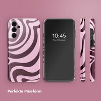 Selencia Vivid Back Cover Samsung Galaxy A15 (5G) - Wavy Swirl Pink Plum