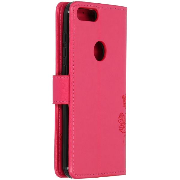 Kleeblumen Klapphülle Fuchsia Alcatel 1S (2019)