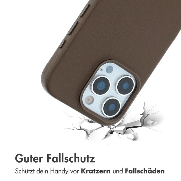 Accezz MagSafe Leather Backcover Apple iPhone 16 Pro - Kaffeebraun