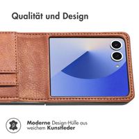imoshion Luxuriöse Klapphülle Samsung Galaxy Z Flip 7 - Braun