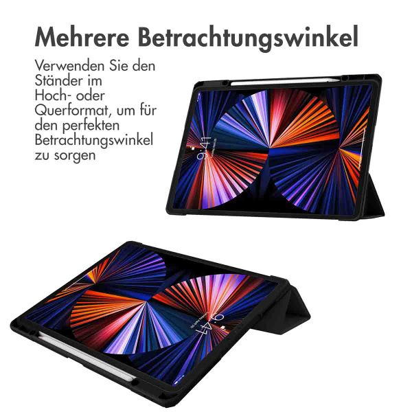 imoshion Trifold Hardcase Klapphülle Apple iPad Pro 12.9 (2018/2020/2021/2022) - Schwarz