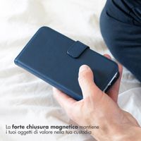 Selencia Echtleder Klapphülle Samsung Galaxy S22 Plus - Blau