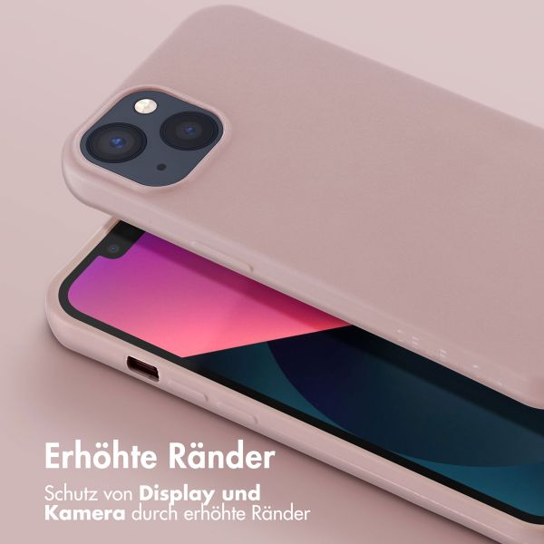 Selencia Silikonhülle mit abnehmbarem Band für das Apple iPhone 13 - Sand Pink
